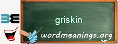 WordMeaning blackboard for griskin